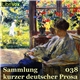 Various - Sammlung Kurzer Deutscher Prosa 038